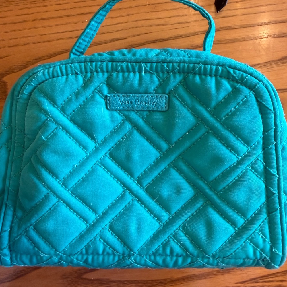 Vera Bradley Quilted Turquoise jewelry bag